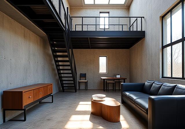Basalt Loft with open plan mezzanine